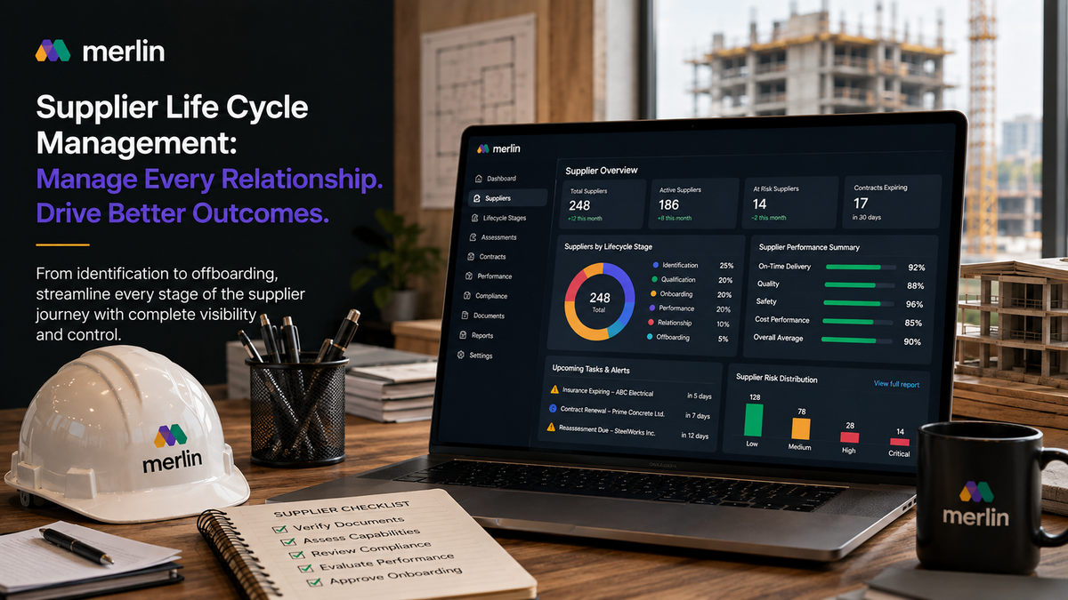 Supplier life cycle management software connecting supplier qualification, onboarding, performance tracking, and offboarding