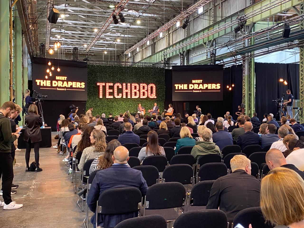 Startups attending a panel at TechBBQ in Copenhagen
