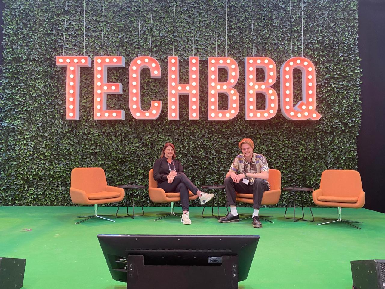 Picture of Session founders at TechBBQ main stage.