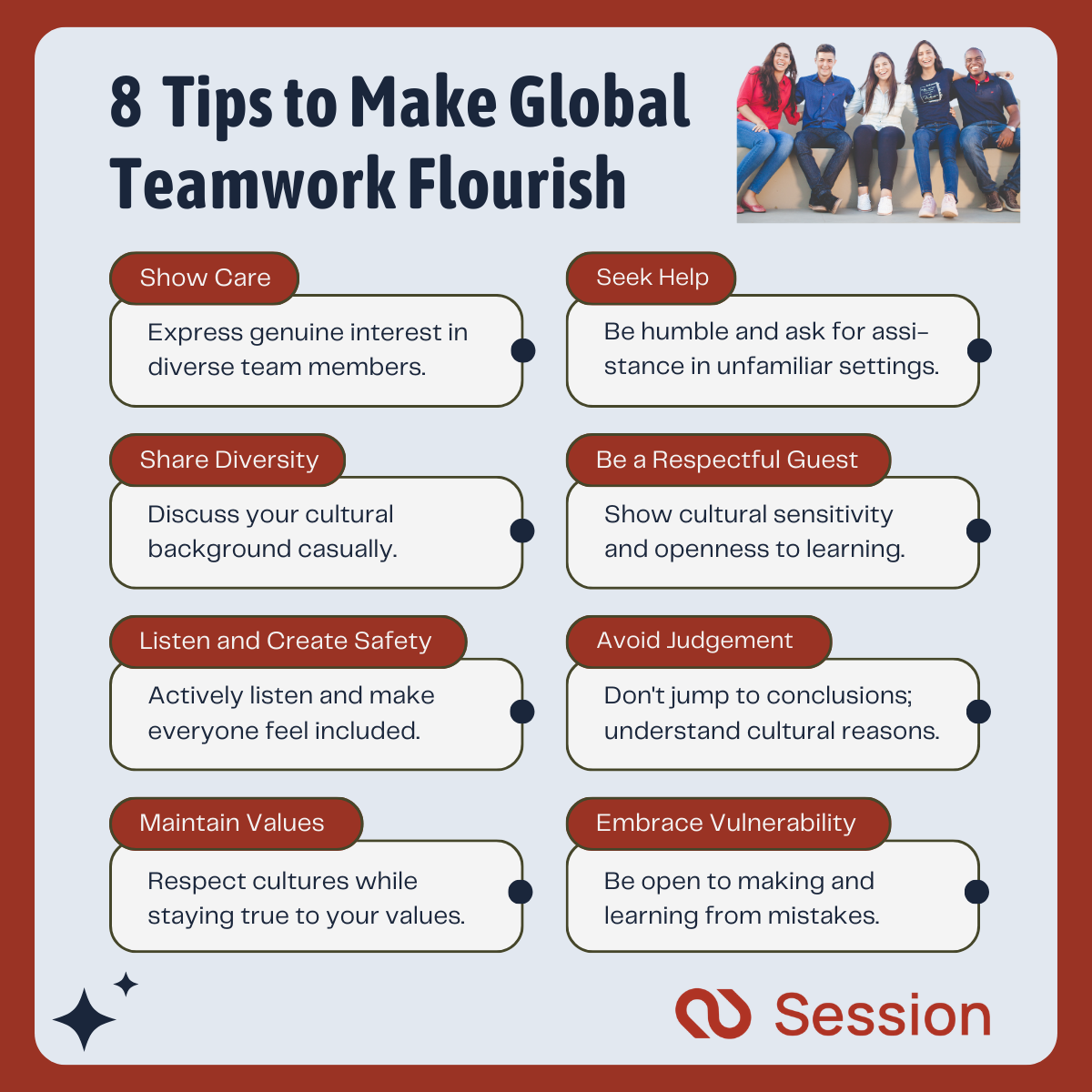 Illustration of 8 Tips to Make Global Teamwork Flourish