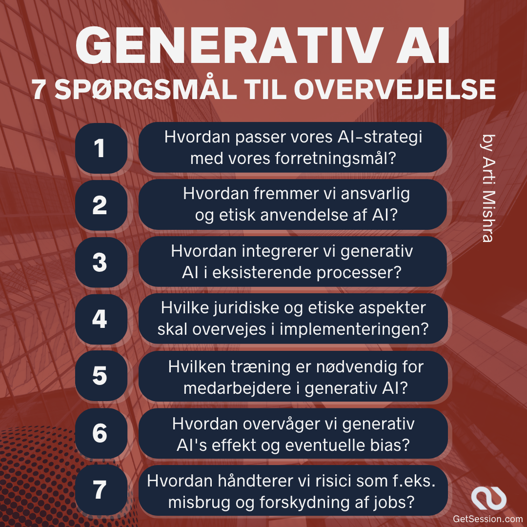 7 spørgsmål at overveje om brugen af Generativ AI i organisationer af HR Business Partner Arti Mishra