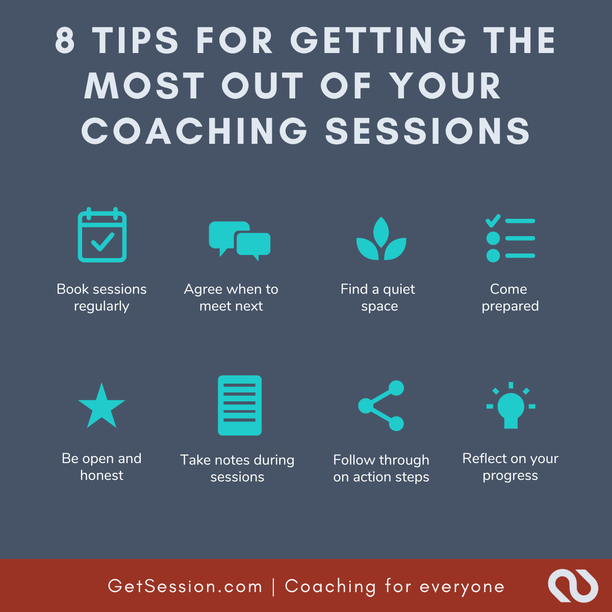 Image showing 8 tips for getting the most out of business coaching sessions