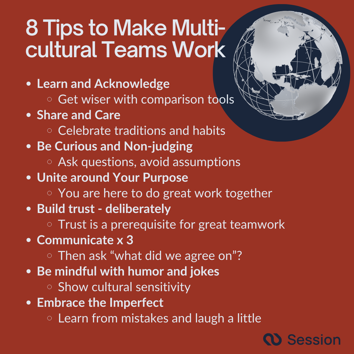 Illustration depicting 8 Tips that Make Multicultural Teams Work
