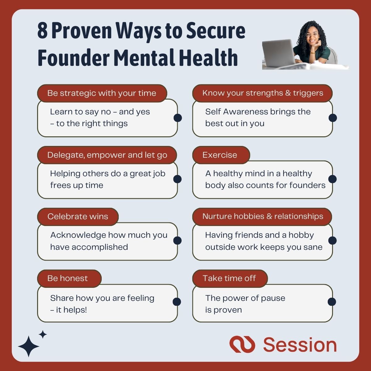Illustration of 8 Proven Ways to Secure Founder Mental Health