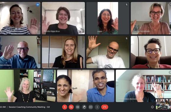 Sessions coachingfællesskab til et videomøde