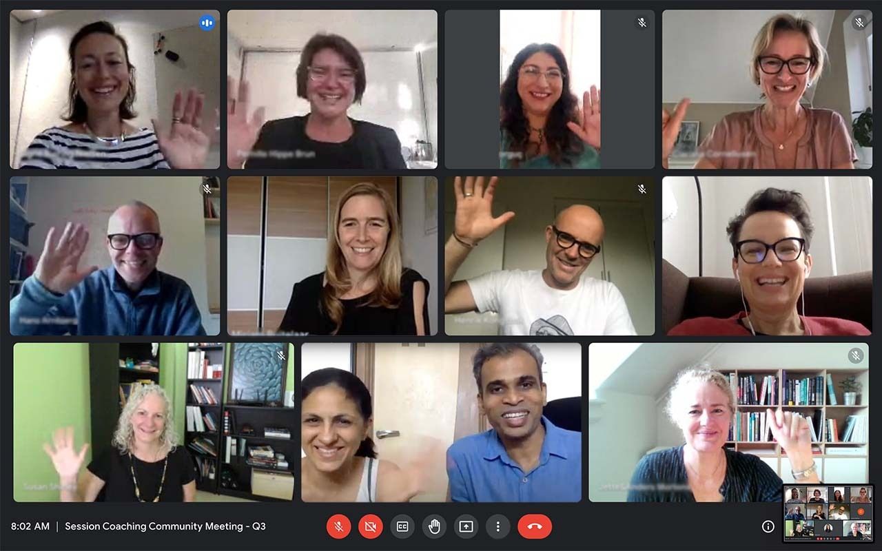 Screenshot from a Session Coaching Community Meeting