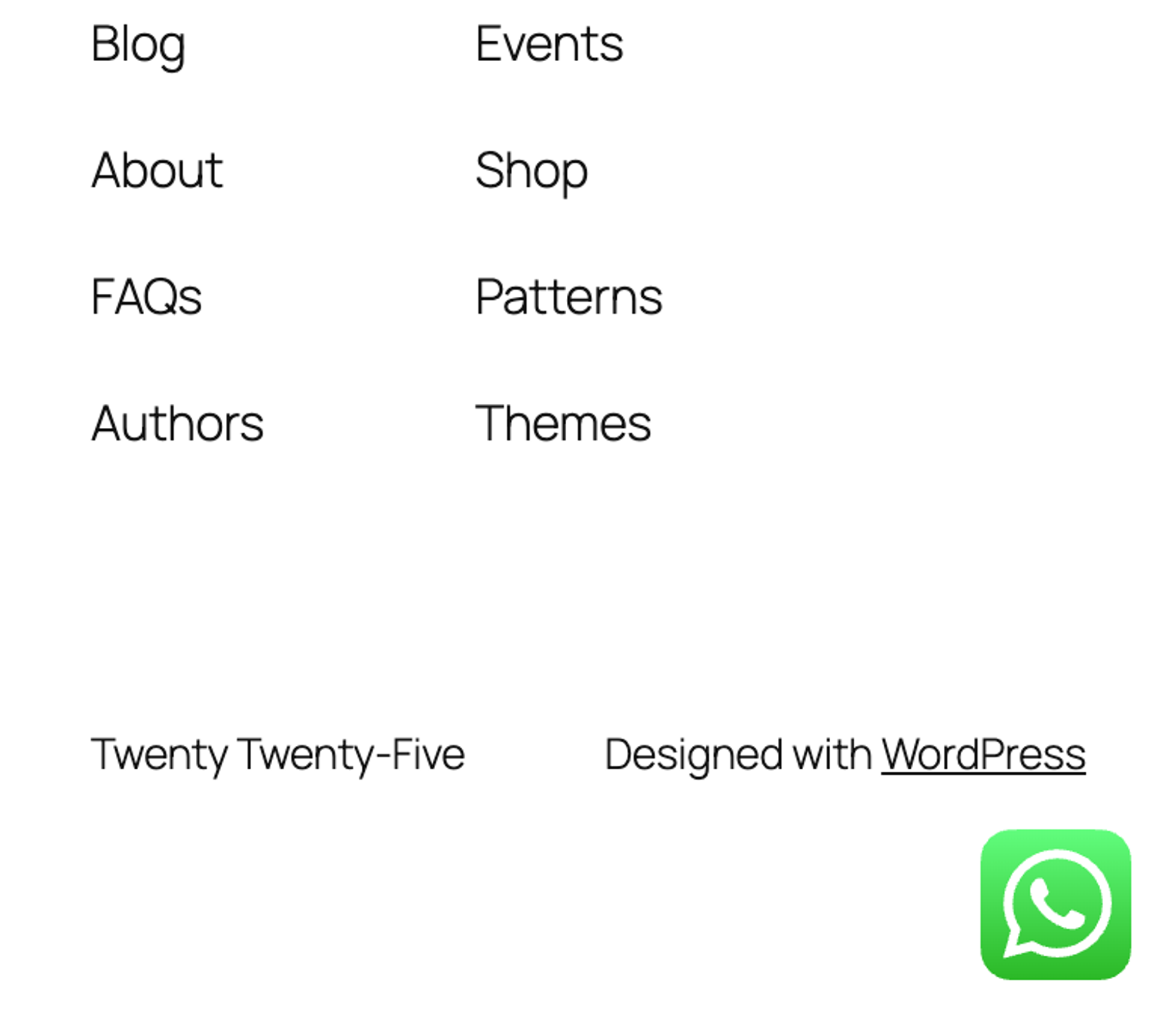 The green WhatsApp us button of Click to Chat at the bottom right of a phone screen