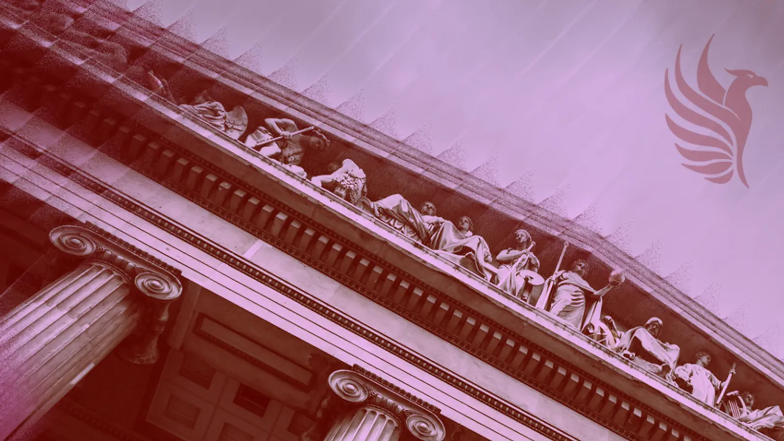 Conceptual Image of a Court House with the PHENIX Investigations Flair