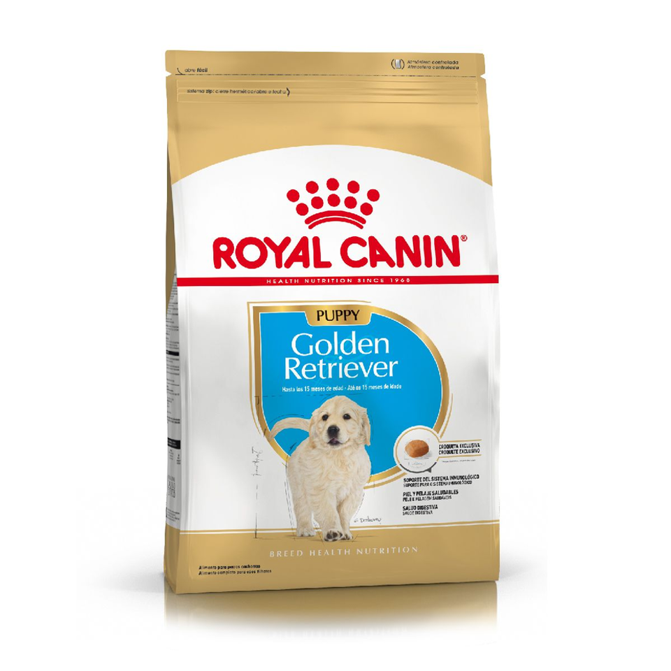 Envase de alimento Royal Canin Golden Retriever Puppy para perros