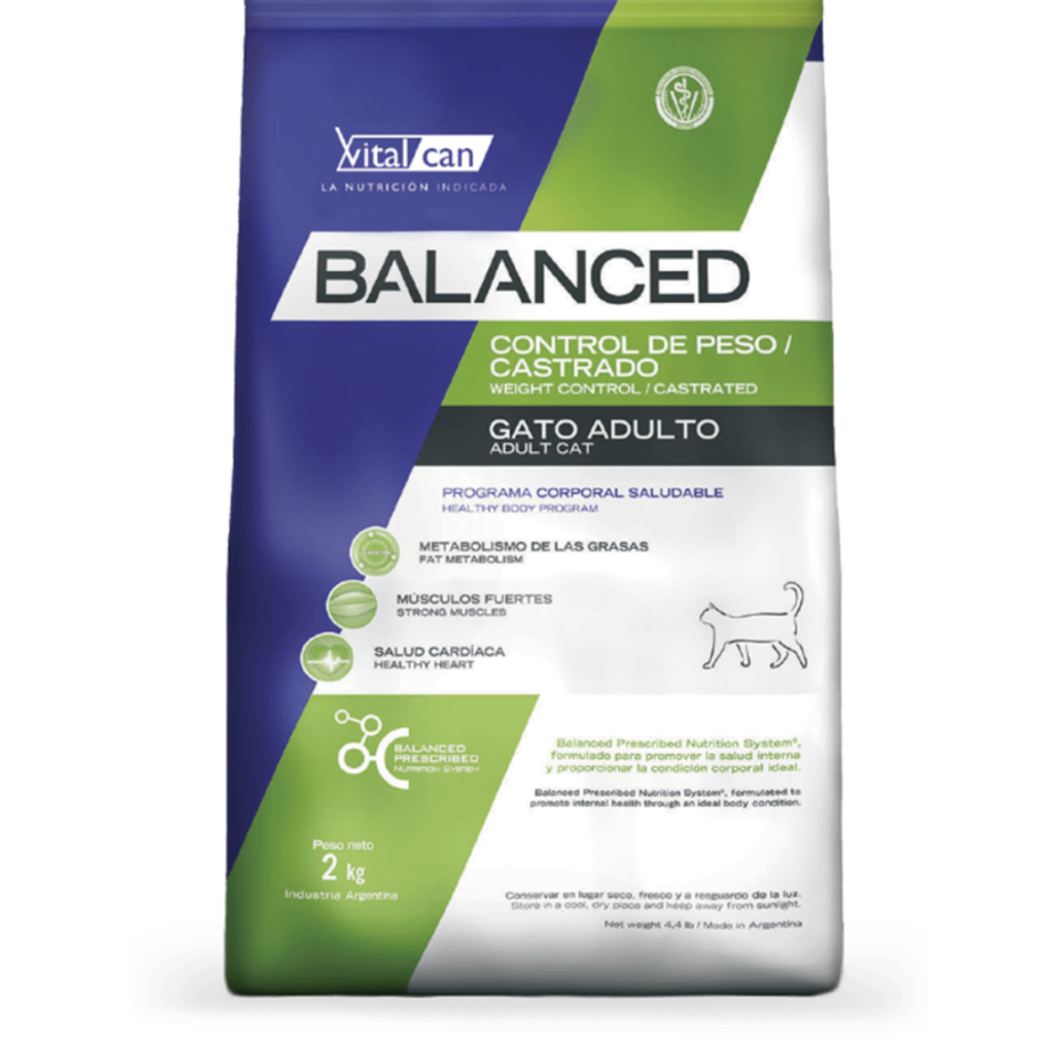 Vital Can Balanced - Gatos Adultos - Seco - Control de Peso / Castrados