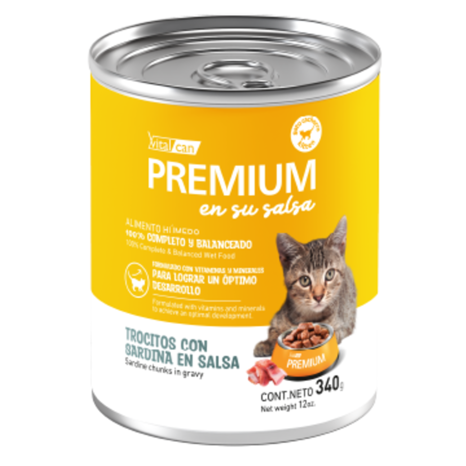 Vital Can Premium - Gatitos - Húmedo - Trocitos en Salsa - Sardina