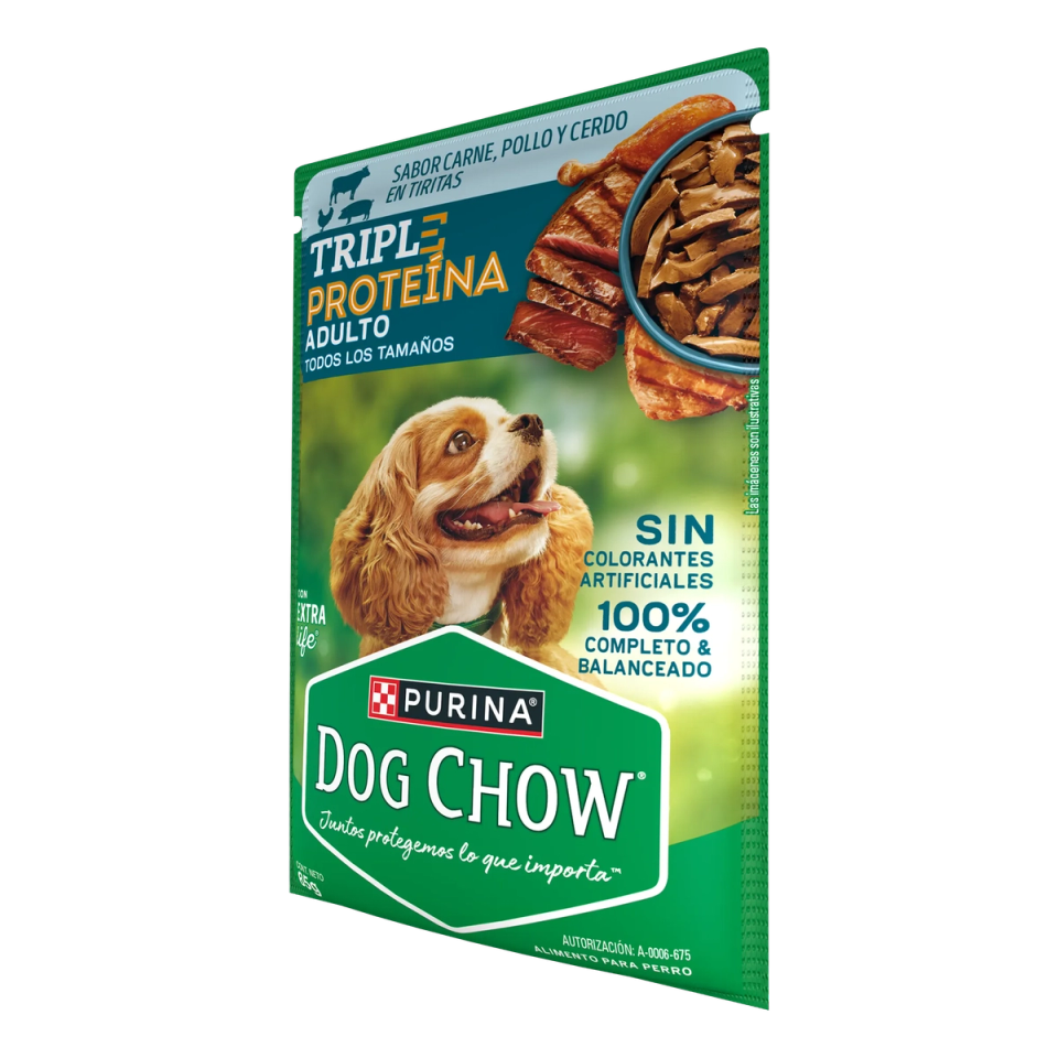 Envase de alimento Dog Chow Triple Proteína Adulto Carne, Pollo y Cerdo para perros