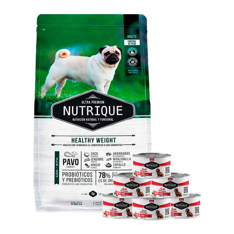 Alimento seco Nutrique - Perros Adultos - Seco - Control de Peso - Healthy Weight para perros