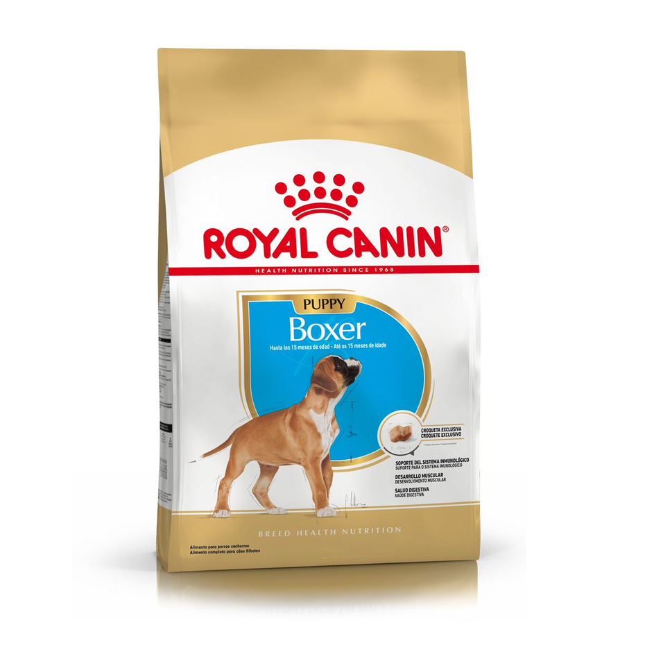 Envase de alimento Royal Canin Boxer Puppy para perros