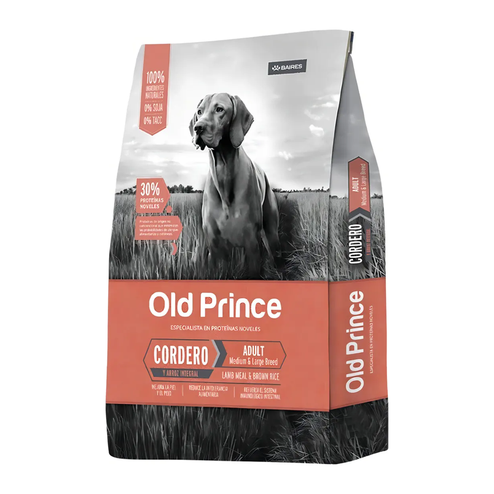 Envase de alimento Old Prince Gatos Adultos Cordero y Arroz Integral para gatos