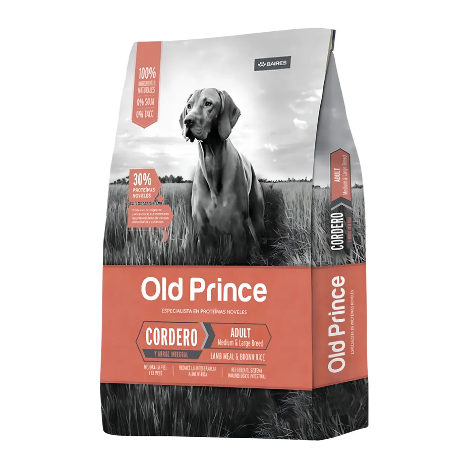 Envase de alimento Old Prince Gatos Adultos Cordero y Arroz Integral para gatos
