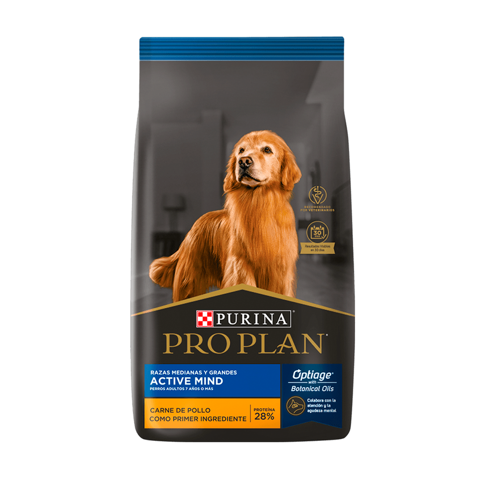 Envase de alimento Pro Plan Active Mind 7+ razas pequeñas para perros
