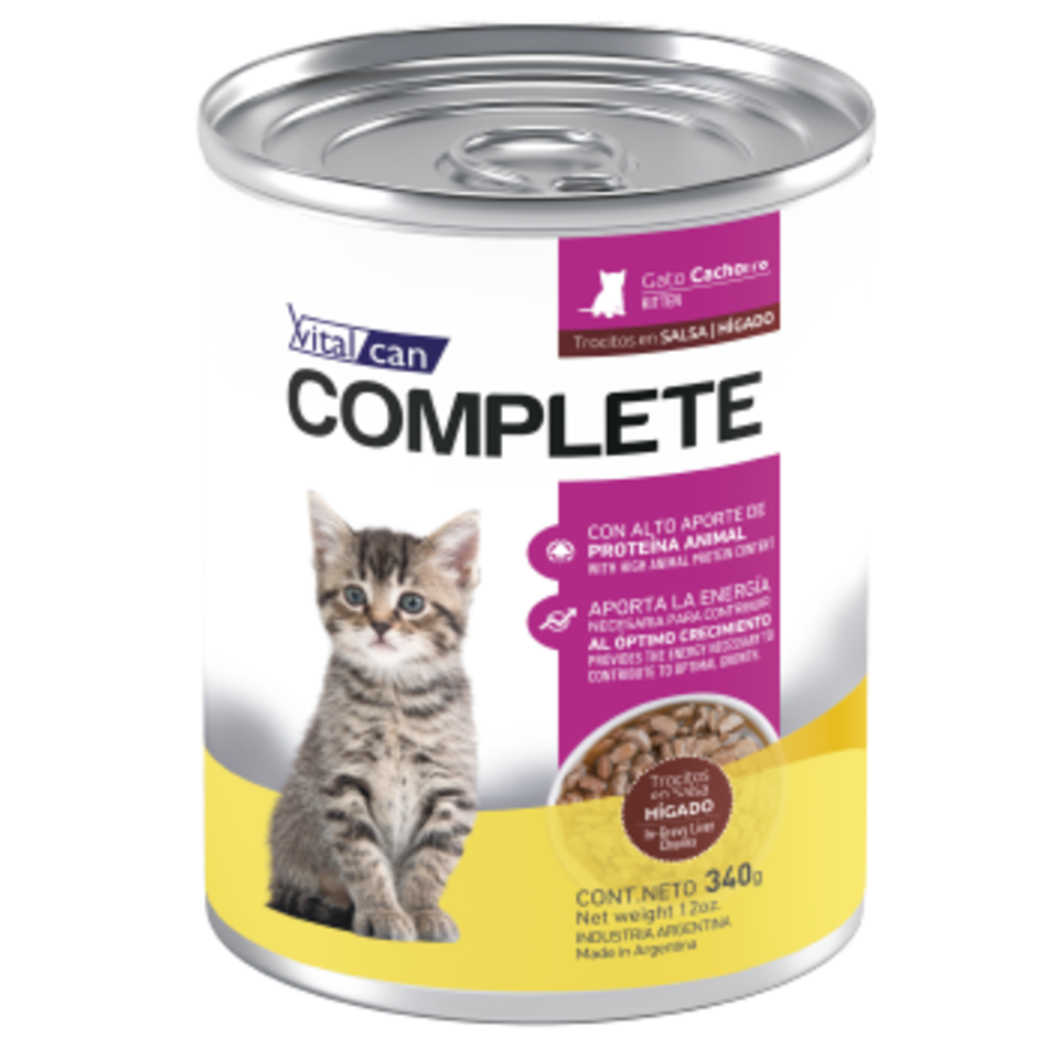 Vital Can Complete - Gatitos - Húmedo - Trocitos en Salsa - Hígado