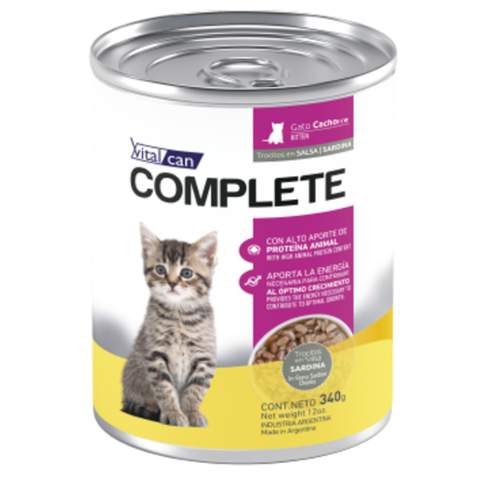 Vital Can Complete - Gatitos - Húmedo - Trocitos en Salsa - Sardina