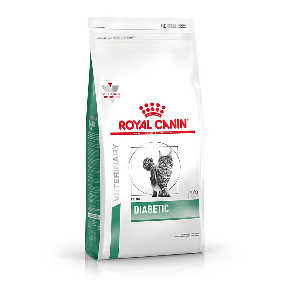 Envase de alimento Royal Canin Diabetic Feline para gatos
