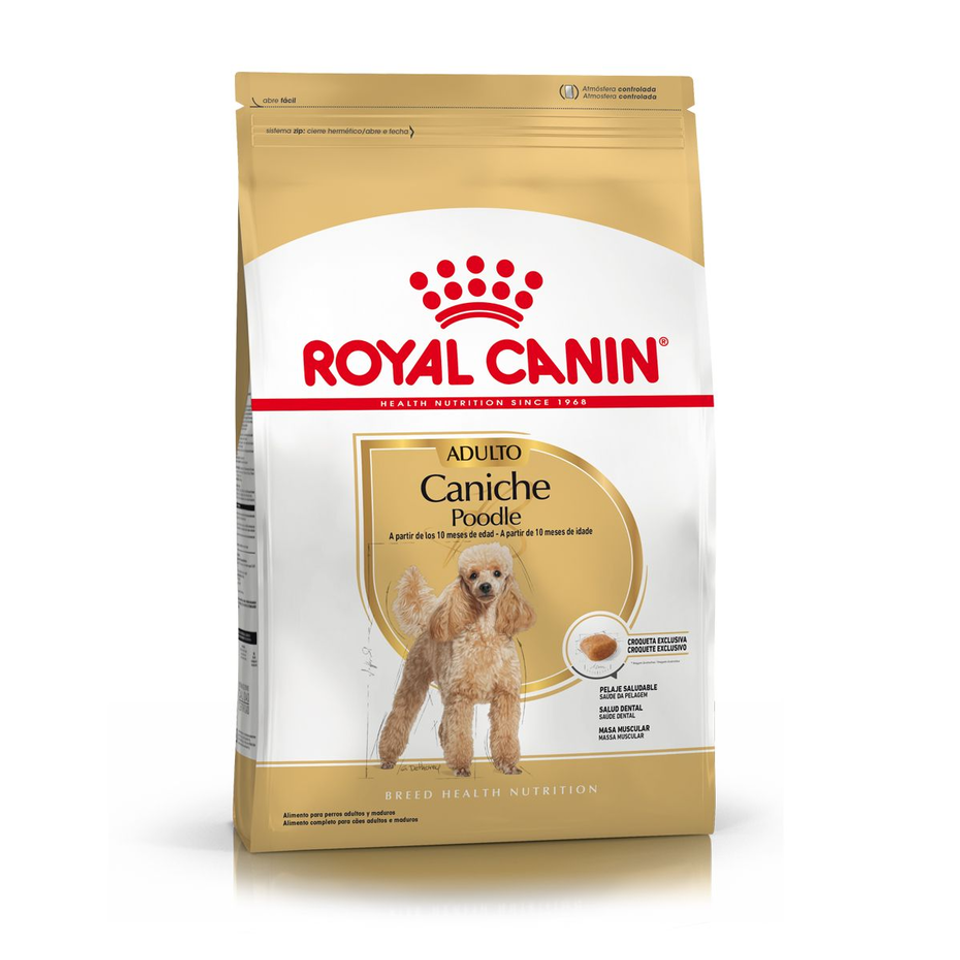 Envase de alimento Royal Canin Caniche Adult para perros