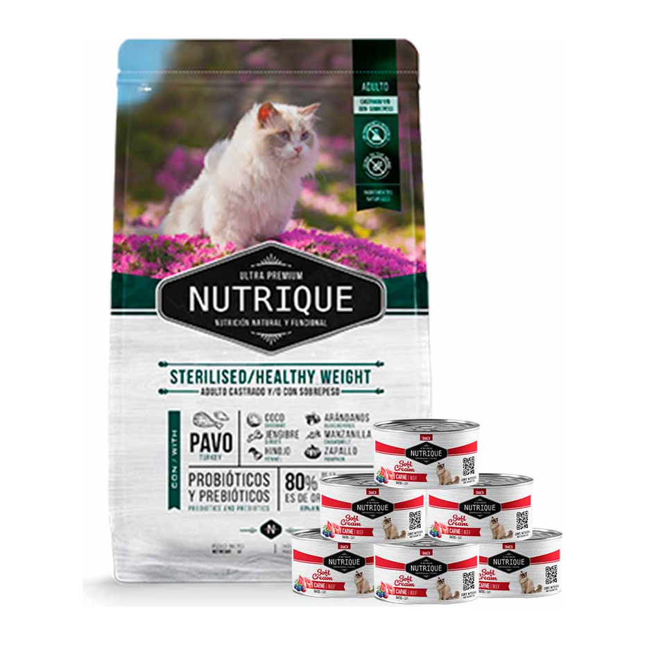 Alimento seco Nutrique - Gatos Adultos - Seco - Esterilizados / Control de Peso - Sterilised Healthy Weight para gatos