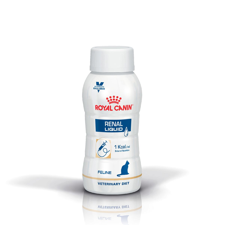 Envase de alimento Royal Canin Renal Cat Liquid para gatos