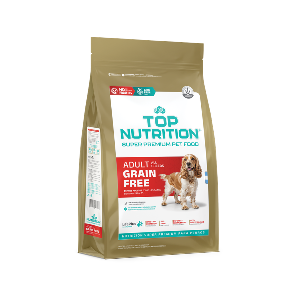 Envase Top Nutrition - Perros - Grain Free - Seco