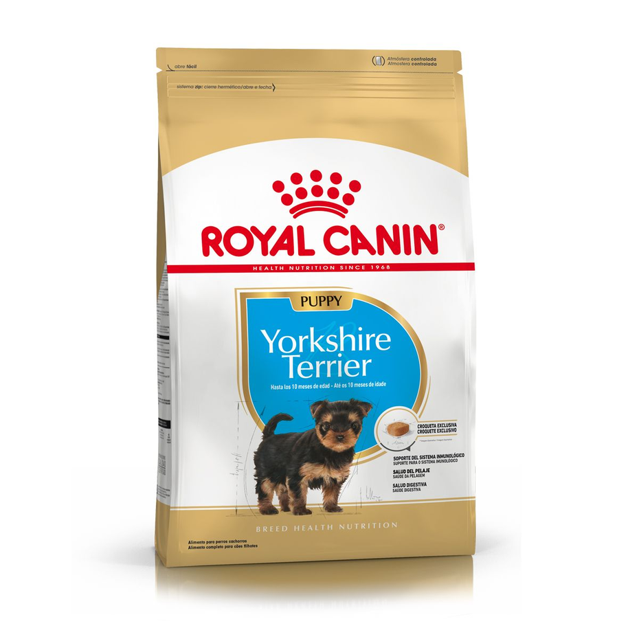 Envase de alimento Royal Canin Yorkshire Terrier Puppy para perros