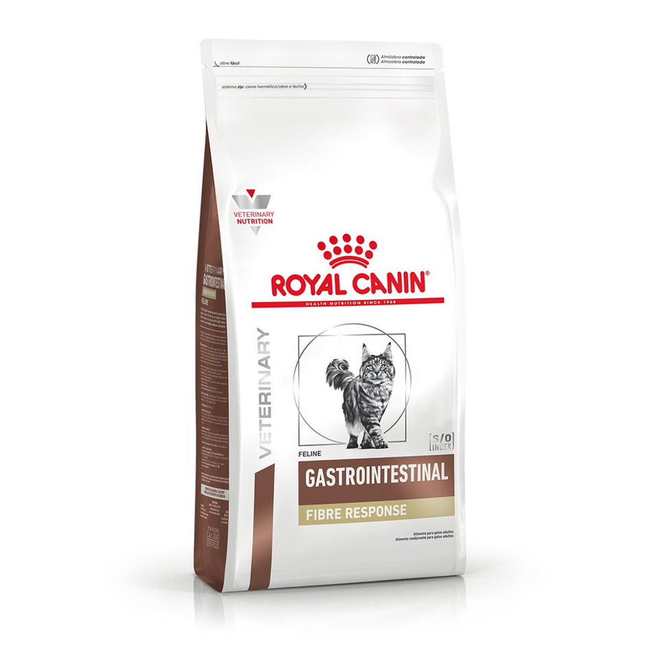 Envase de alimento Royal Canin Gastrointestinal Fibre Response Feline para gatos