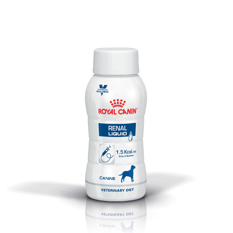 Envase de alimento Royal Canin Renal Dog Liquid para perros