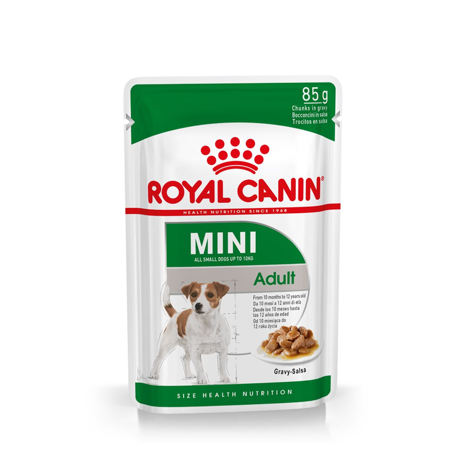 Envase de alimento Royal Canin Mini Adult para perros