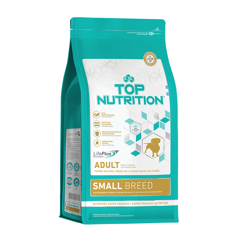 Envase Top Nutrition - Perros - Adultos Razas Pequeñas - Seco
