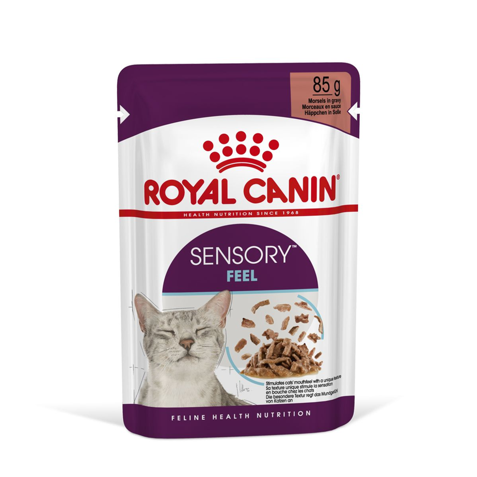 Envase de alimento Royal Canin Sensory Feel para gatos