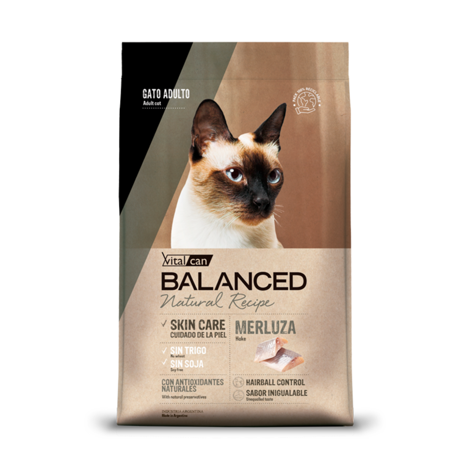 Vital Can Balanced Natural Recipe - Gatos Adultos - Seco - Merluza