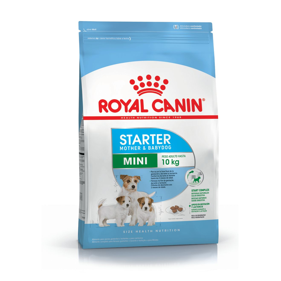 Envase de alimento Royal Canin Mini Starter para perros