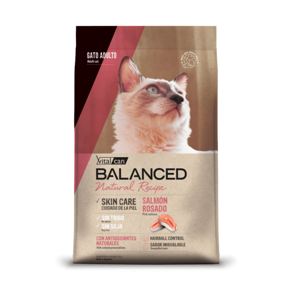Vital Can Balanced Natural Recipe - Gatos Adultos - Seco - Salmón Rosado