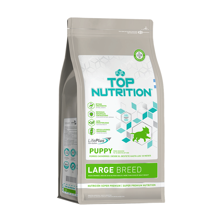 Envase Top Nutrition - Perros - Cachorros Razas Grandes - Seco