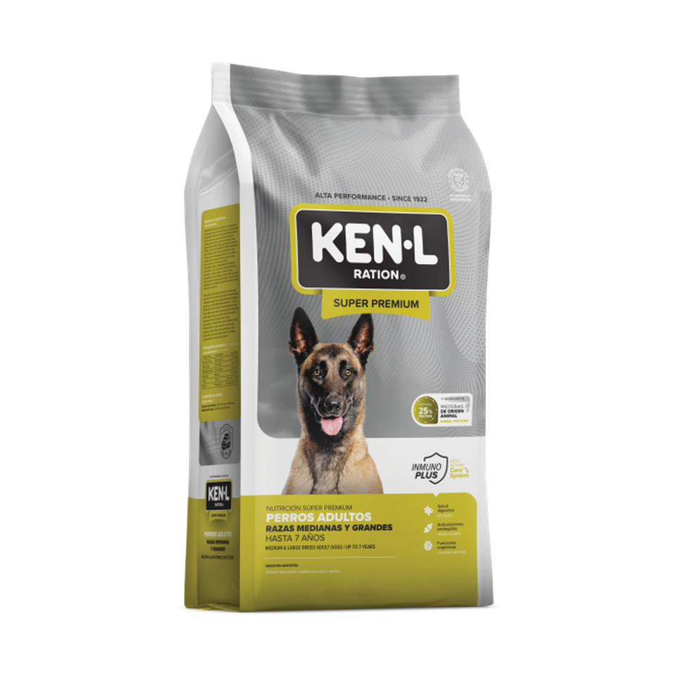 Envase Ken-L Ration - Perros - Adultos Razas Medianas y Grandes - Seco