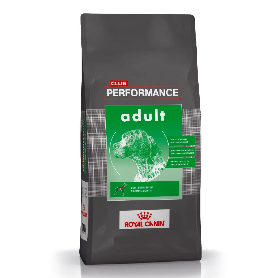 Bolsa de alimento Performance adulto seco.