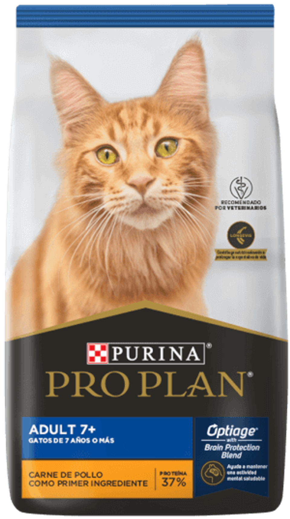Envase de alimento Pro Plan Senior 7+ Optiage para gatos