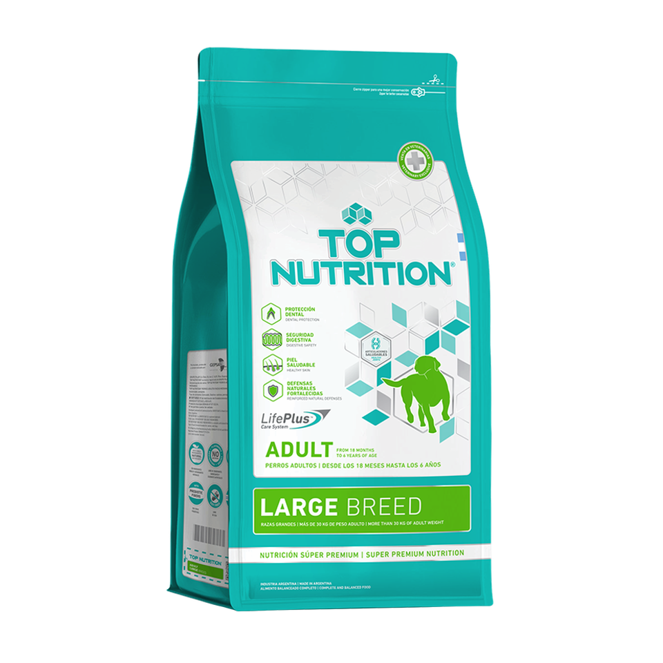 Envase Top Nutrition - Perros - Adultos Razas Grandes - Seco