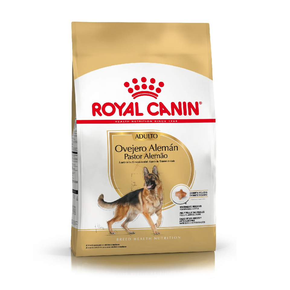 Envase de alimento Royal Canin Ovejero Alemán Adult para perros