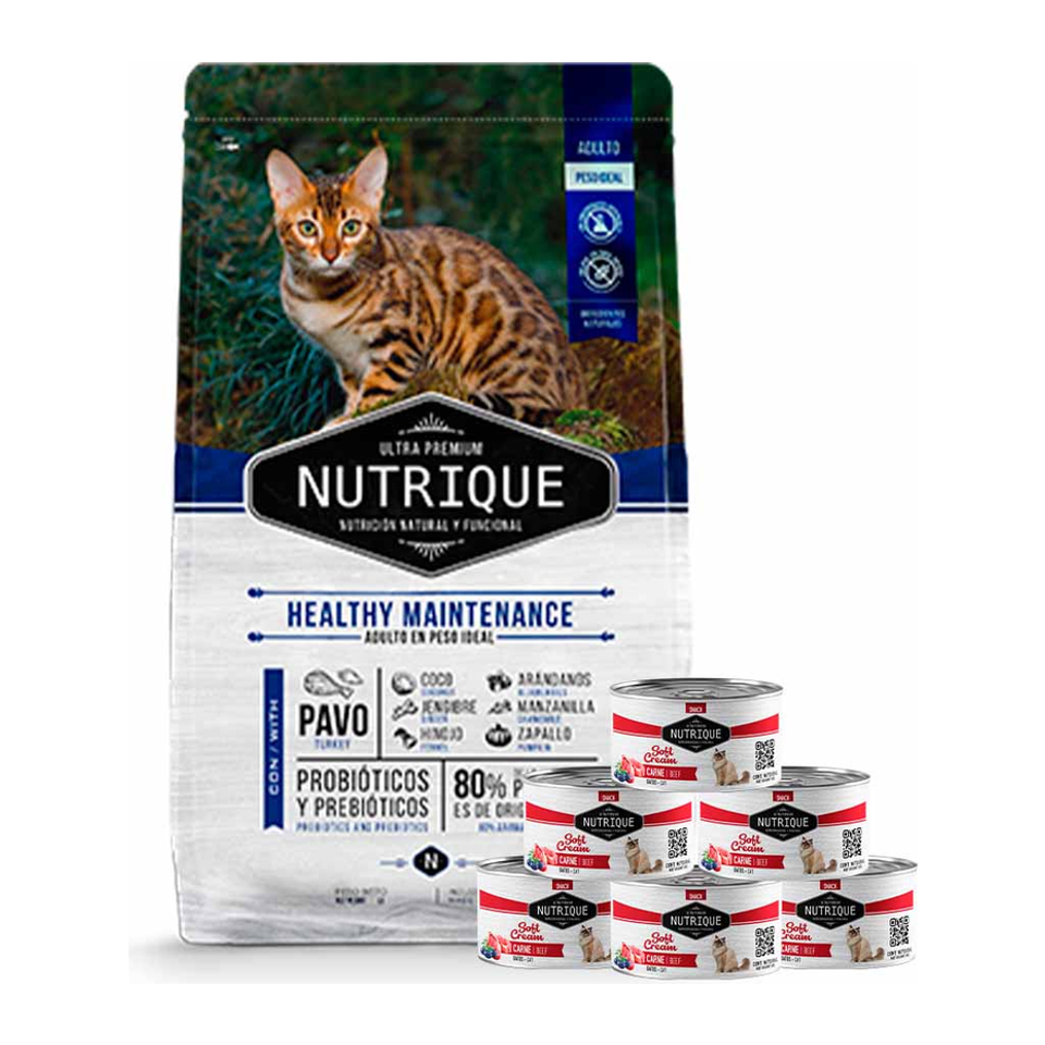 Alimento seco Nutrique - Gatos Adultos - Seco - Mantenimiento - Young Adult Cat Healthy Maintenance para gatos