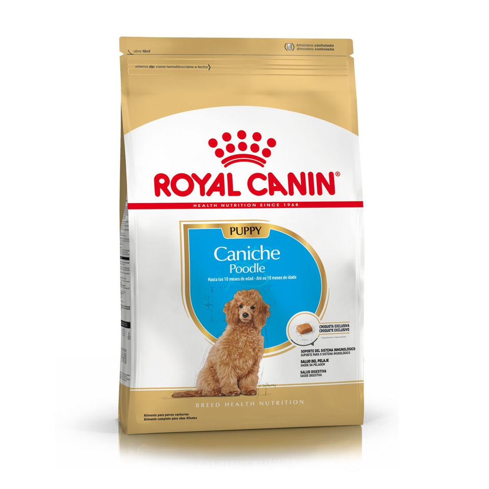 Envase de alimento Royal Canin Caniche Puppy para perros