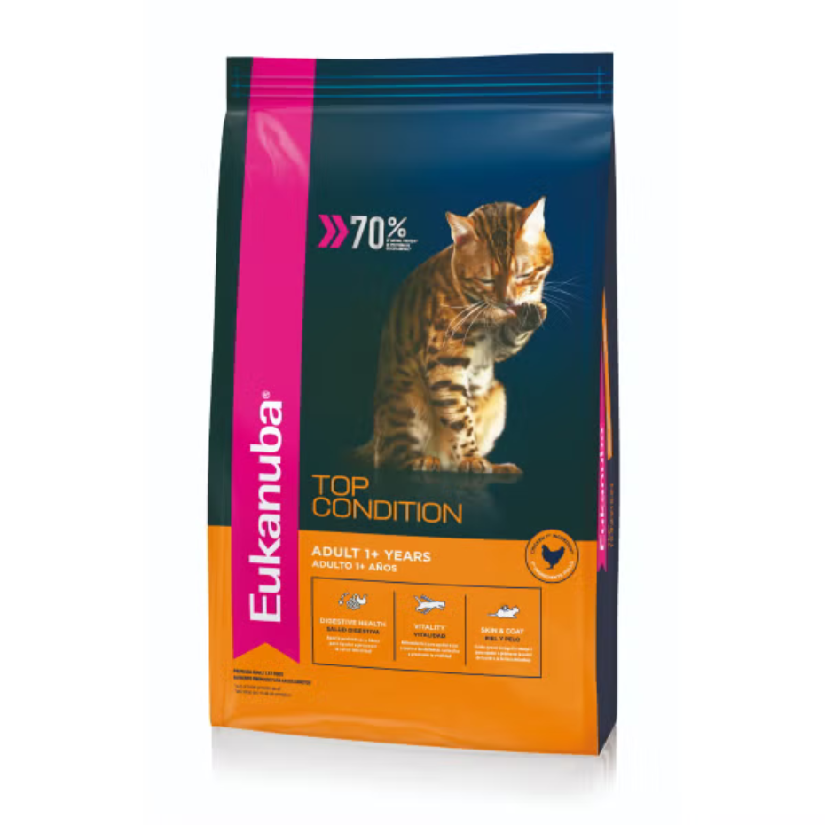 Bolsa de alimento Eukanuba Gato Adulto Top Condition para gatos adultos