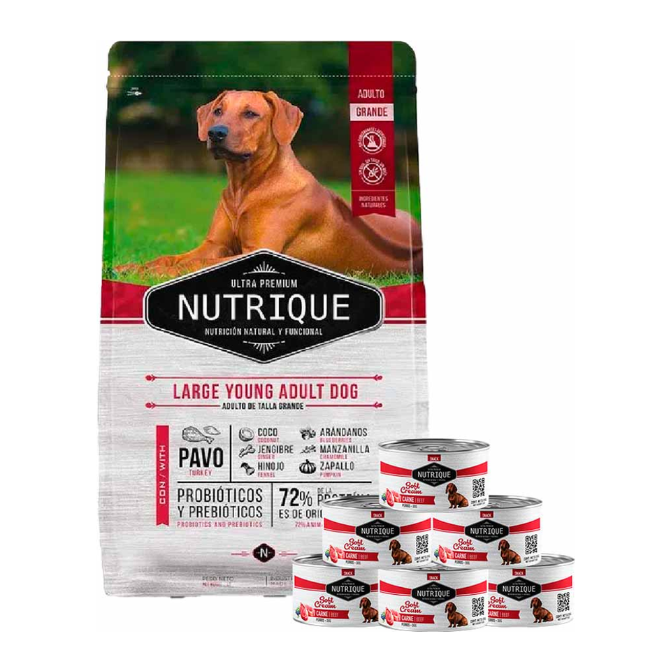 Alimento seco Nutrique - Perros Adultos - Seco - Razas Grandes - Large Young Adult para perros