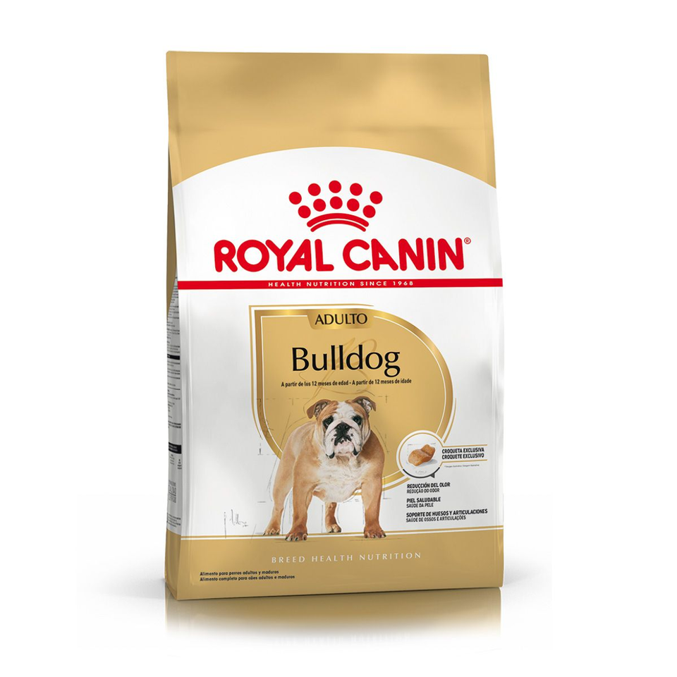Envase de alimento Royal Canin Bulldog Inglés Adult para perros