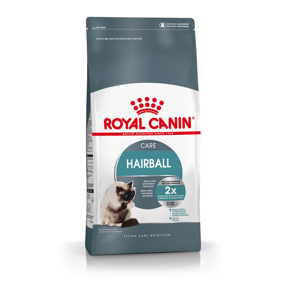 Envase de alimento Royal Canin Hairball Care para gatos