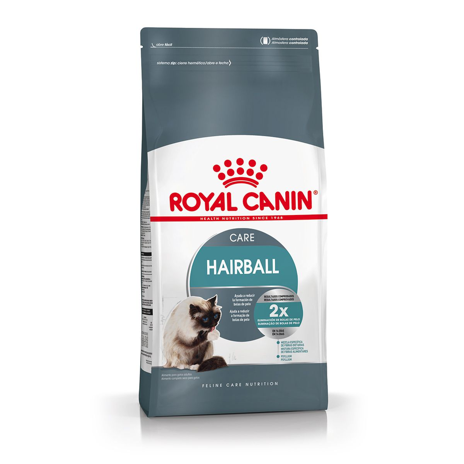 Envase de alimento Royal Canin Hairball Care para gatos